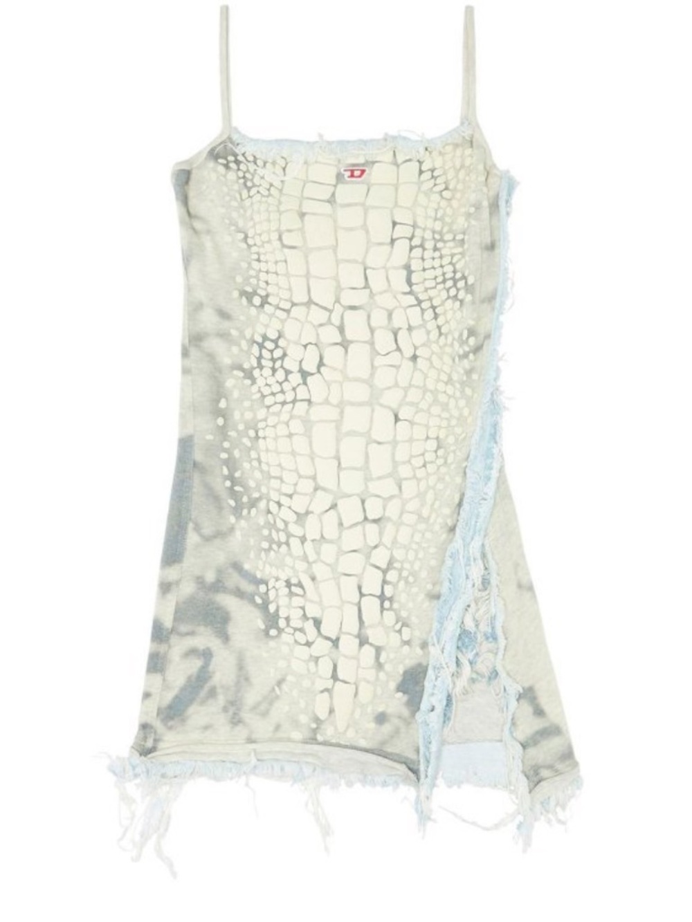 Diesel D-Hople Crocodile Denim Mini Dress